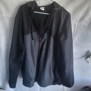 90s mens‎ starter windbreaker jacket xl 46-48 black gray full zip